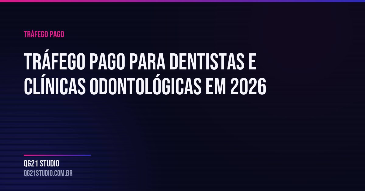 Estratégia de tráfego pago para dentistas e clínicas odontológicas — como atrair